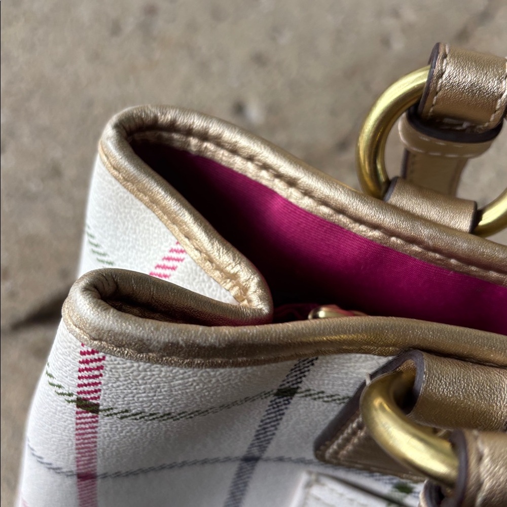 Coach leather plaid shoulder tote bag - Picture 10 of 10